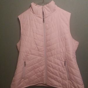 Black Rivet Pink Women's Vest Zippered Pockets, XL